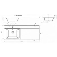 Раковина Maretti Umbria 120 R UM13SM44-844 с местом под стиральную машину Белая — фото 3, Раковины