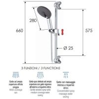 Товар: Душевой гарнитур Remer 310318RL Хром - фото 2 Душевой гарнитур Remer 310318RL Хром — фото 2, Душевые гарнитуры