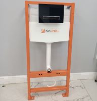 Клавиша смыва KK POL Vitrum Grande V1 SPP/107/0/K Черная глянцевая Хром — фото 3, Кнопки смыва