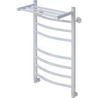 Водяной полотенцесушитель Comfysan Noumi W-8 80x40 014032 с полкой Белый матовый — фото 1, Водяные полотенцесушители