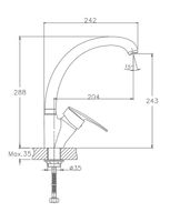 Смеситель для кухни Haiba HB4106-2 Хром — фото 2, Смесители для кухни