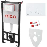 Инсталляция Alcaplast AM101/1120-4:1 RU M670-0001 для унитаза с Белой клавишей смыва — фото 1, Инсталляции для унитазов