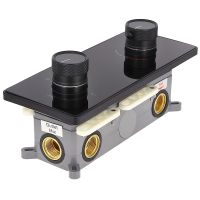 Душевая система ALMAes Tiber TVZ-8805 с термостатом Черная матовая — фото 11, Душевые системы