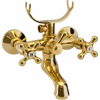 Смеситель для ванны Remer Liberty 05LIDO Золото — фото 1, Смеситель для ванны