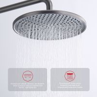 Душевая система Raglo R20.24.09 Графит матовый — фото 3, Душевые стойки