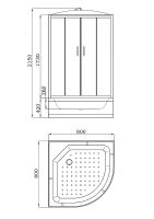 Душевая кабина Parly Tomorrow 80x80 EF821 без гидромассажа — фото 2, Душевые кабины