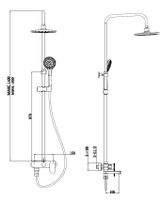 Душевая система ESKO ST 300 Хром — фото 3, Душевые стойки