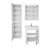 Товар: Тумба Q PLUS (D), 55 см, подвесная/напольная, 2 дверцы, с опорами, белый глянец - фото 6 Тумба Q PLUS (D), 55 см, подвесная/напольная, 2 дверцы, с опорами, белый глянец — фото 6, Тумбы под раковину