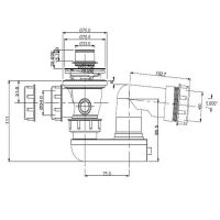 Сифон для ванны Artceram ACA062 Белый — фото 2, Сифоны для ванны