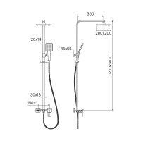 Душевая система Iddis Bild Хром арт-BILSB1Fi06 — фото 3, Душевые стойки