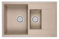 Granula-7802, ПЕСОК, кухонная мойка, кварц — фото 1, Кухонные мойки