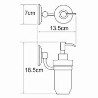 Аксесс Rhein K-6299C Дозатор жидкого мыла, навесной (блистер), КЕРАМИКА, хром, WasserKRAFT — фото 4, Дозаторы