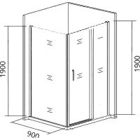Товар: Душевая стенка Good Door Cofe SP-90-C-CH 90 КФ00037 профиль Хром стекло прозрачное - фото 2 Душевая стенка Good Door Cofe SP-90-C-CH 90 КФ00037 профиль Хром стекло прозрачное — фото 2, Боковые стенки