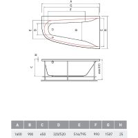 Товар: Акриловая ванна Vayer Boomerang 160x90 L Гл000010848 без гидромассажа - фото 5 Акриловая ванна Vayer Boomerang 160x90 L Гл000010848 без гидромассажа — фото 5, Акриловые ванны