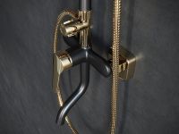 Душевая система Laguraty 7000AX Черный Золото — фото 8, Душевые системы