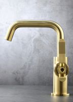 Смеситель для раковины Bronze de Luxe 1760'S 1178CG Золото матовое — фото 6, Смесители для раковины