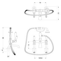 Товар: Смеситель на борт ванны Devon&Devon Dandy MARF40BCR Хром - фото 5 Смеситель на борт ванны Devon&Devon Dandy MARF40BCR Хром — фото 5, Смесители на борт ванны