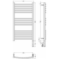 Электрический полотенцесушитель Сунержа Богема 3.0 800x400 R 00-5803-8040 Хром — фото 4, Электрические полотенцесушители