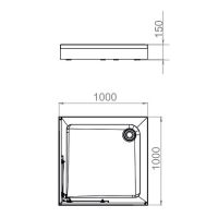 Товар: Акриловый поддон для душа Melodia della vita Cube 100x100 MTYCB100100 Белый - фото 2 Акриловый поддон для душа Melodia della vita Cube 100x100 MTYCB100100 Белый — фото 2, Акриловые душевые поддоны