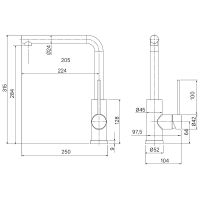 Смеситель для кухни Iddis Rule RULBLL0i05 Черный матовый — фото 2, Смесители для кухни