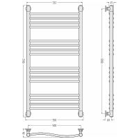 Водяной полотенцесушитель Сунержа Флюид+ 1000х500 31-0222-1050 Черный матовый — фото 3, Водяные полотенцесушители