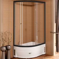 Душевой уголок Radomir Соул 2 120x80 R 1-03-6-2-0-0090 профиль Черный стекло прозрачное — фото 1, Душевые уголки