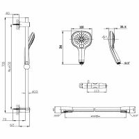 Душевой гарнитур Laparet N2840920LPT Черный — фото 3, Душевые гарнитуры