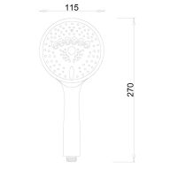 Ручной душ Melodia della vita Luxe MKP26304BL Хром — фото 2, Лейки для душа