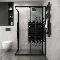 Товар: Душевое ограждение Niagara Eco NG-1018-14QBLACK (100х80х190) прямоугольник,раздвижное,черный,стекло - фото 4 Душевое ограждение Niagara Eco NG-1018-14QBLACK (100х80х190) прямоугольник,раздвижное,черный,стекло — фото 4, Душевые уголки