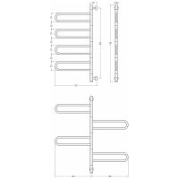 Электрический полотенцесушитель Сунержа Парео 4.0-4С 978х535 Хром арт-00-0823-0978 — фото 3, Электрические полотенцесушители