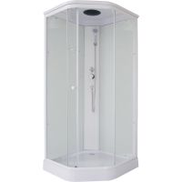 Душевая кабина Parly Penta P91 90х215 7172 профиль Белый стекло прозрачное — фото 1, Душевые кабины