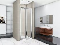 Душевая дверь Good Door Infinity SD-100-C-CH 100 профиль Хром стекло прозрачное — фото 3, Складные душевые двери