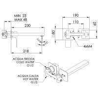 Смеситель для раковины Remer Absolute AU15PLXV Сталь — фото 2, Смесители для раковины
