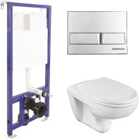 Комплект унитаза Roca Mateo 346200000+ZRU9302822 с инсталляцией Berges Novum L3 040213 с сиденьем Ми — фото 1, Комплекты унитаз + инсталляция