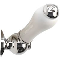 Ручка управления механизма смыва Devon&Devon IBLEVADX/CR Хром Белая — фото 1, Слив и канализация