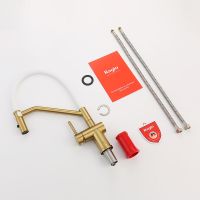 Смеситель для кухни Raglo R86.41.03 Золото матовое Белый — фото 9, Смесители для кухни