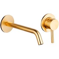 Смеситель для раковины AQUAme Siena AQM6215GG Золото глянцевое — фото 1, Смесители для раковины