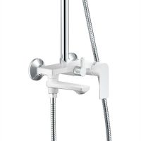 Душевая система Haiba Белый Хром арт-HB24505-8 — фото 3, Душевые стойки