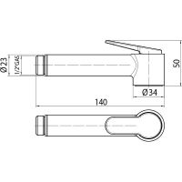 Гигиенический душ со смесителем Bossini Paloma Brass E37005B.030 Хром — фото 3, Гигиенические души
