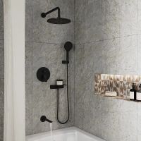 Душевая система Milardo Rora Черная матовая арт-RORBL03M68 — фото 6, Встраиваемые душевые комплекты