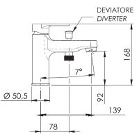 Смеситель на борт ванны Remer Winner W04 Хром — фото 2, Смесители на борт ванны
