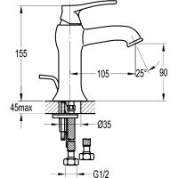 Смеситель для раковины Swedbe Terracotta 2548 Терракота — фото 2, Смесители для раковины