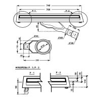 Товар: Душевой лоток ALMAes Arianda 70 AR70CH с двухсторонней решеткой Нержавеющая сталь - фото 5 Душевой лоток ALMAes Arianda 70 AR70CH с двухсторонней решеткой Нержавеющая сталь — фото 5, Душевые лотки