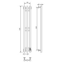 Электрический полотенцесушитель Comfysan Alto-K EC-3 120x15 016258 Белый матовый — фото 2, Электрические полотенцесушители