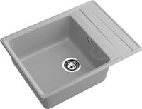 GRANFEST Мойка LEVEL 660L 1-чаша+крыло 660*500мм серый арт.GF- — фото 1, Кухонные мойки