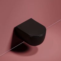 Унитаз Ceramicanova Modena Rimless CN6063MB подвесной Черный матовый с сиденьем Микролифт — фото 18, Подвесные унитазы