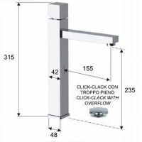 Товар: Смеситель для раковины Remer SQ3 S10L Хром - фото 2 Смеситель для раковины Remer SQ3 S10L Хром — фото 2, Смесители для раковины
