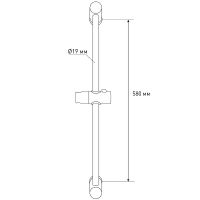 Душевая стойка Melodia della vita Standard Middle MKP25004P Хром — фото 2, Штанги для душа