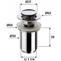 Донный клапан Remer 906CC114 Хром — фото 2, Донные клапаны