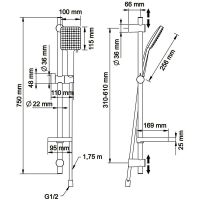Товар: Душевой гарнитур Swedbe Hermes 5108B Черный матовый - фото 3 Душевой гарнитур Swedbe Hermes 5108B Черный матовый — фото 3, Душевые гарнитуры